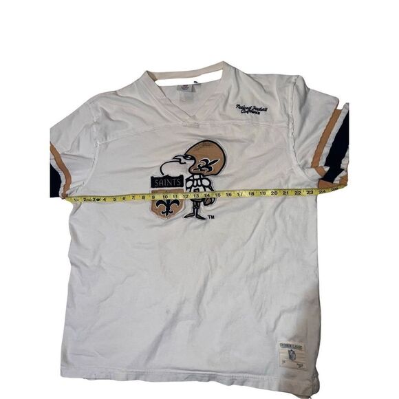 Rare NFL Vintage Collection Reebok Saints Cream Long Sleeve Top Men size Large - Picture 13 of 16